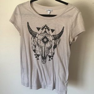 Buffalo skull print shirt
